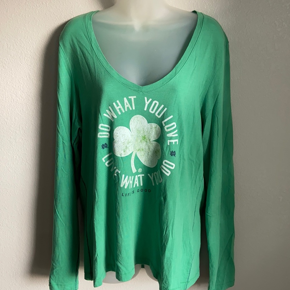 LIFE IS GOOD Notre Dame Irish tee
